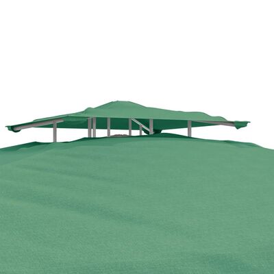 vidaXL Altánok s dvojitou strechou zelená 3x3x2,68 m látka