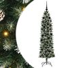 vidaXL Umel&yacute; chud&yacute; vianočn&yacute; strom Zelen&aacute; a biela 180 cm