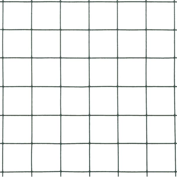 vidaXL Dr&ocirc;ten&eacute; pletivo, oceľ potiahnut&aacute; PVC 25x1,5 m, zelen&eacute;