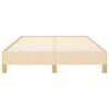 vidaXL Posteľ bez matraca krémová 120x190 cm látka