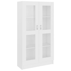 vidaXL Vitr&iacute;na, biela 82,5x30,5x150 cm, kompozitn&eacute; drevo
