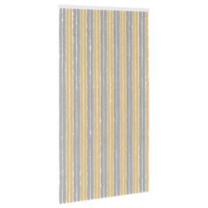 vidaXL Z&aacute;ves proti hmyzu z chenille &Scaron;ed&aacute; a b&eacute;žov&aacute; 118 x 220 cm 100% PP