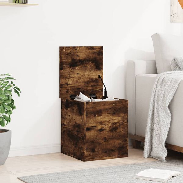 vidaXL &Uacute;ložn&yacute; box dymov&yacute; dub 40x42x46 cm kompozitn&eacute; drevo