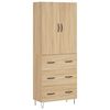 vidaXL Vysok&aacute; skrinka dub sonoma 69,5x34x180 cm spracovan&eacute; drevo