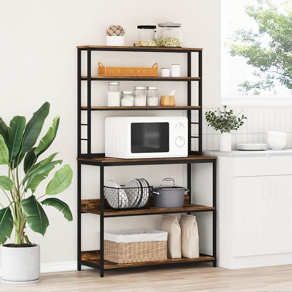 vidaXL Kuchynsk&aacute; polica Dymov&aacute; dub 100 x 40 x 168 cm Kompozitn&eacute; drevo