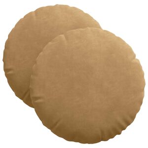 vidaXL Vank&uacute;&scaron;e na sedenie 2 pcs Hned&aacute; &Oslash; 40 x 13 cm Zamat