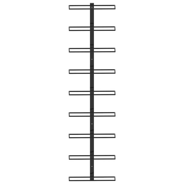 vidaXL Nástenný stojan na víno na 9 fliaš čierny železný