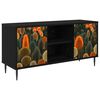 vidaXL TV skrinka ZAANDAM 102 x 33 x 51 cm Čierny dub Kompozitn&eacute; drevo