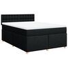 vidaXL Posteľný rám boxspring s matracom čierny 140x200 cm látka