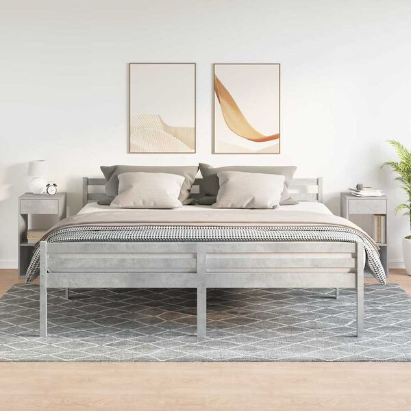 vidaXL Nočn&eacute; skrinky so z&aacute;suvkou 2 ks bet&oacute;novo siv&eacute; 35x34x66,5 cm