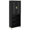 vidaXL Highboard Čierny dub 69,5 x 34 x 180 cm