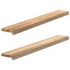 vidaXL Okenn&yacute; parapet 2 ks 110x15x2 cm neo&scaron;etren&yacute; dubov&yacute; mas&iacute;v