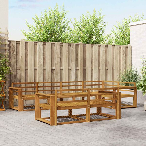 vidaXL Z&aacute;hradn&aacute; s&uacute;prava gaučov 7 pcs Pr&iacute;rodn&aacute; Pevn&eacute; ak&aacute;ciov&eacute; drevo