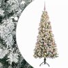 vidaXL Umel&yacute; vianočn&yacute; stromček s vianočn&yacute;mi guľami 180 cm 300 LED