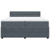 vidaXL Posteľný rám boxspring s matracom tmavosivý 200x200 cm zamat