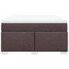 vidaXL Boxspring posteľ s matracom tmavohned&aacute; 140x190 cm l&aacute;tka