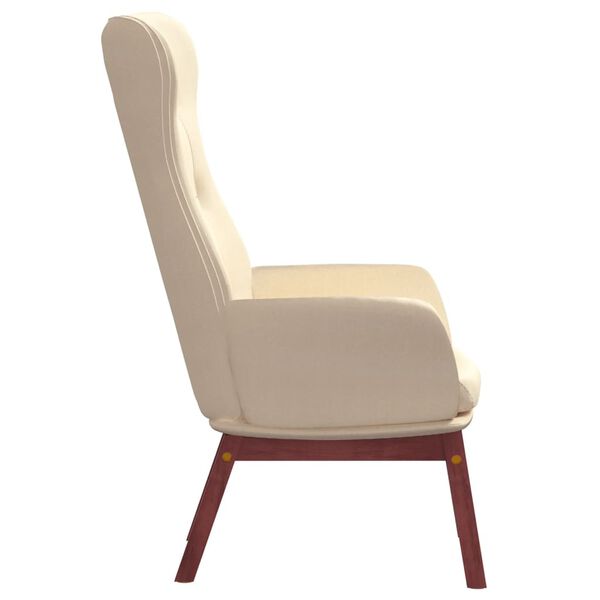 vidaXL Relaxačné kreslo krémové látkové