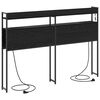 vidaXL &Uacute;ložn&eacute; čelo s poličkou Čierny dub 160 cm Kompozitn&eacute; drevo