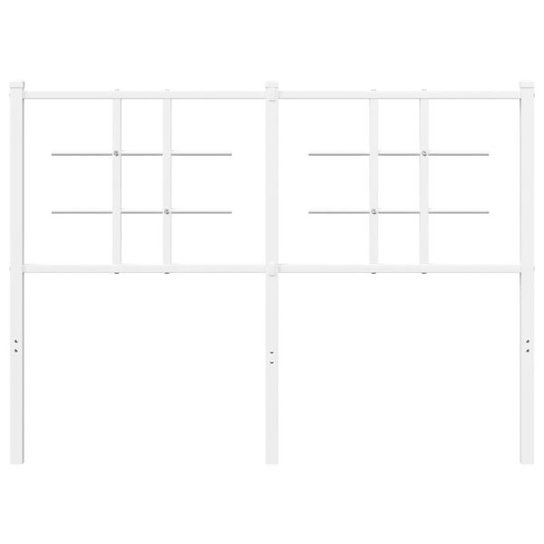 vidaXL Kovové čelo postele biele 120 cm
