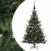 vidaXL Umel&yacute; vianočn&yacute; stromček s vianočn&yacute;mi guľami 120 cm 150 LED