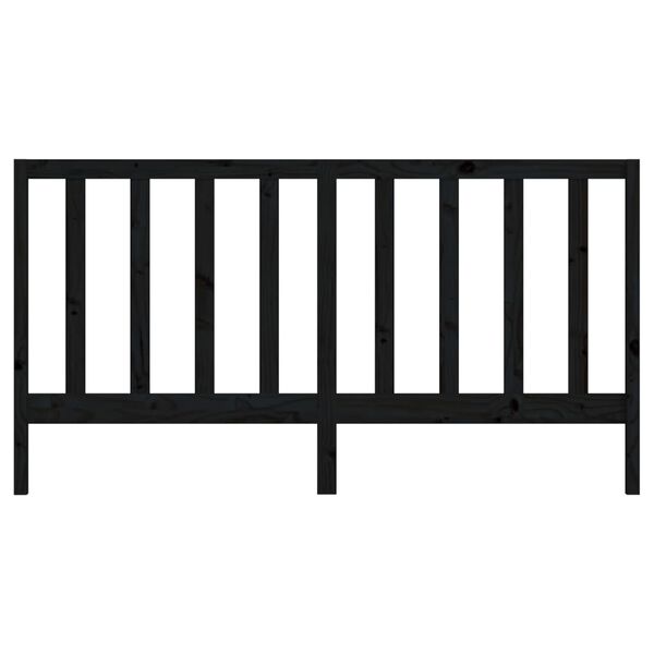 vidaXL Čelo postele čierne 206x4x100 cm mas&iacute;vna borovica