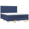 vidaXL Posteľn&yacute; r&aacute;m boxspring s matracom modr&yacute; 160x200 cm l&aacute;tka