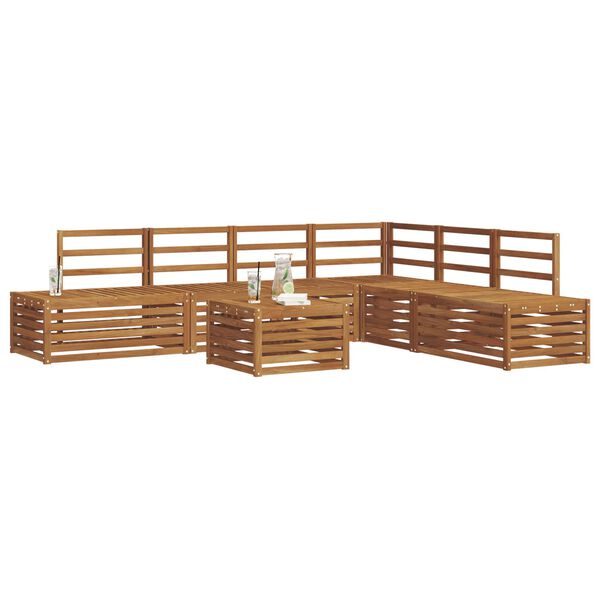 vidaXL Z&aacute;hradn&aacute; s&uacute;prava gaučov 7 Kus Pr&iacute;rodn&aacute; Pevn&eacute; ak&aacute;ciov&eacute; drevo