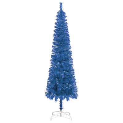 vidaXL Úzky vianočný stromček modrý 120 cm
