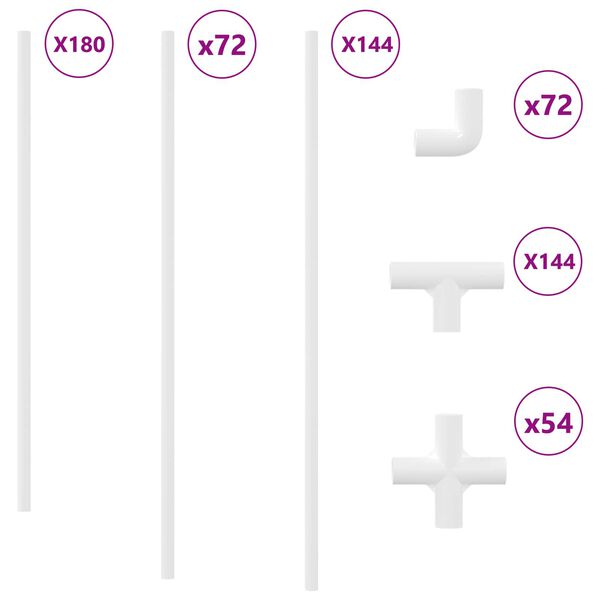 vidaXL PVC r&uacute;rka 29 pcs Biela PP a PE