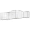 vidaXL Obl&uacute;kov&yacute; gabionov&yacute; k&ocirc;&scaron; 300x30x60/80 cm pozinkovan&eacute; železo