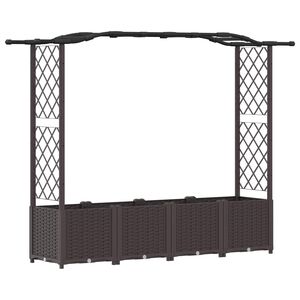 vidaXL Vyv&yacute;&scaron;en&yacute; z&aacute;hon s mriežkou a strechou Hned&aacute; 204 x 40 x 138 cm PP