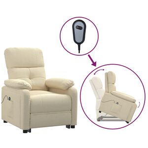 vidaXL Zdv&iacute;hacie kreslo kr&eacute;mov&eacute; l&aacute;tka