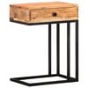 vidaXL Pr&iacute;ručn&yacute; stol&iacute;k v tvare U 45x30x61 cm, ak&aacute;ciov&yacute; mas&iacute;v