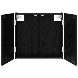 vidaXL Skriňa na terč Čierny dub 56 x 12 x 53,5 cm Kompozitn&eacute; drevo