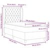 vidaXL Posteľ s pružinov&yacute;m r&aacute;mom Tmavomodr&aacute; 190 x 90 cm Polyester