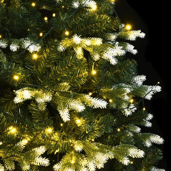 vidaXL Umel&yacute; v&yacute;klopn&yacute; vianočn&yacute; stromček 150 LED a vločky snehu 120 cm