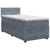 vidaXL Posteľ boxspring s matracom Tmavosiv&aacute; 90 x 190 cm Zamat