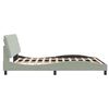 vidaXL R&aacute;m postele bez matraca svetlosiv&aacute; 160x200 cm zamat