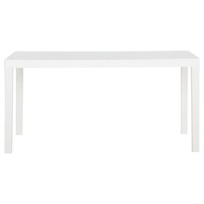 vidaXL Záhradný stôl 150x90x72 cm PP biely