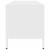 vidaXL TV skrinka biela 202x39x43,5 cm oceľ valcovan&aacute; za studena