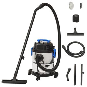 vidaXL Vys&aacute;vač mokr&yacute;/such&yacute; 1200 W 20 l strieborn&yacute;