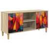 vidaXL TV skrinka HEESCH 102 x 33 x 50 cm Sonoma Kompozitn&eacute; drevo
