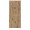 vidaXL Highboard Remeseln&yacute; dub 69,5 x 34 x 180 cm Kompozitn&eacute; drevo