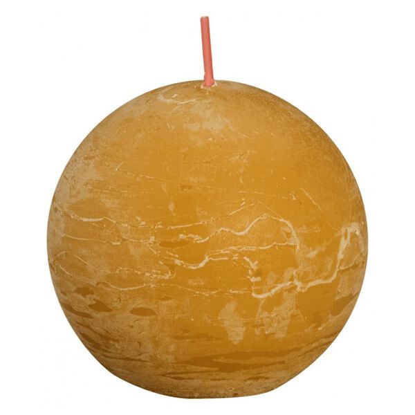 Bolsius Rustik&aacute;lne guľat&eacute; sviečky Shine 6 ks 76x71 mm, medovo žlt&eacute;