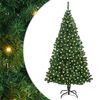 vidaXL Umel&yacute; vianočn&yacute; stromček Zelen&aacute; 180 cm PVC a Oceľ a Plast