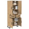 vidaXL Highboard so z&aacute;suvkou 2 pcs Remeseln&yacute; dub 69,5 x 34 x 180 cm