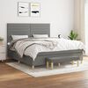 vidaXL Boxspring posteľ s matracom tmavosiv&aacute; 180x200 cm l&aacute;tka