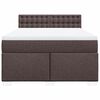 vidaXL Boxspring posteľ s matracom tmavohned&aacute; 160x200 cm l&aacute;tka