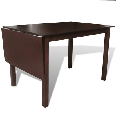 vidaXL Rozťahovací jedálenský stôl, kaučukový, hnedý, 150 cm