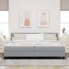 vidaXL Posteľ boxspring s matracom Svetlosiv&aacute; 200 x 200 cm l&aacute;tka